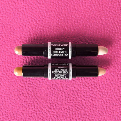 wet n wild MegaGlo Dual-Ended Contour Stick for Wind-Down Beauty, Comfortable Creamy Texture