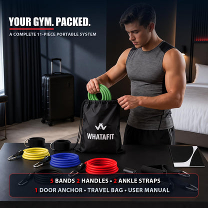 WHATAFIT Stackable Tube Bands – Efficient Home Office Fitness Tool for Consistent Movement Between Tasks
