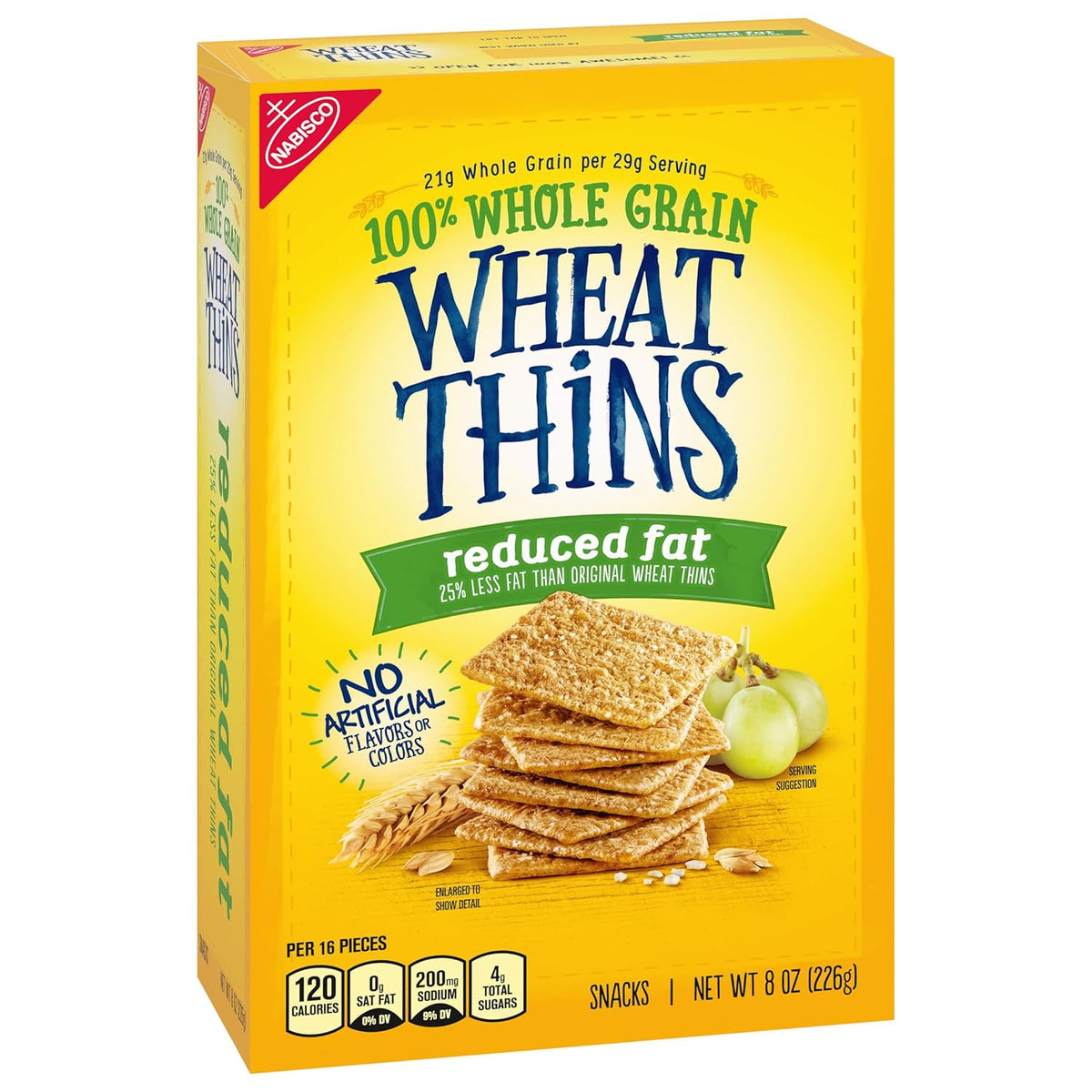 Wheat Thins Reduced Fat Snacks – 21g Whole Grain Cracker for Health-Conscious Snackers