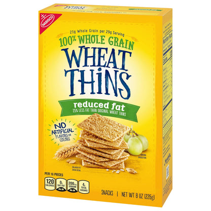 Wheat Thins Reduced Fat Snacks – 21g Whole Grain Cracker for Health-Conscious Snackers