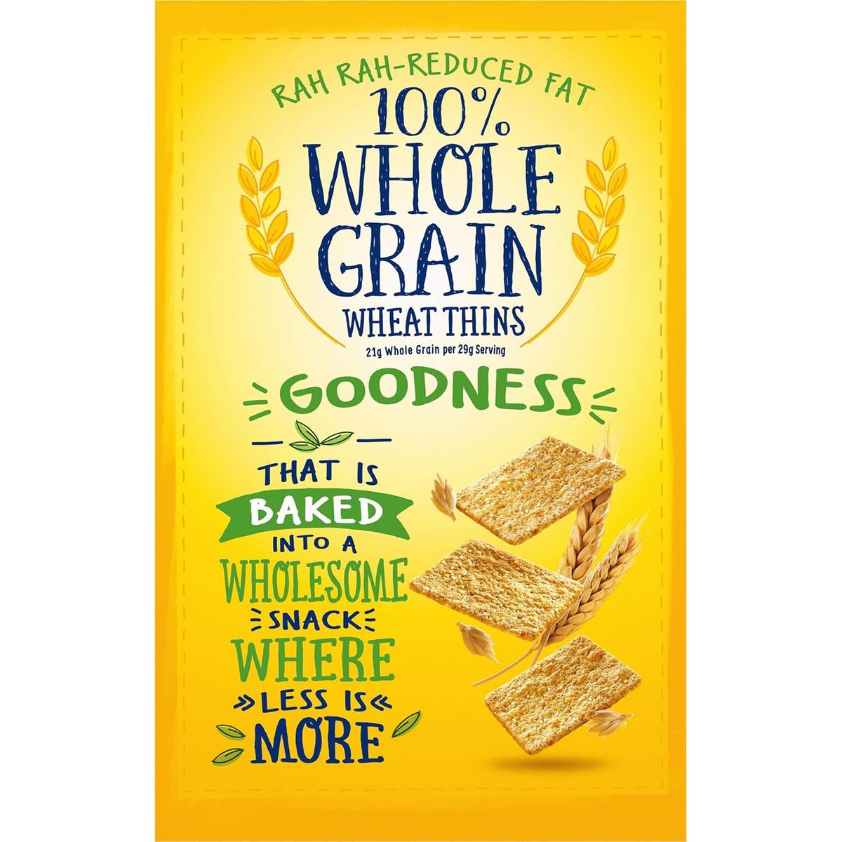 Wheat Thins Reduced Fat Snacks – 21g Whole Grain Cracker for Health-Conscious Snackers