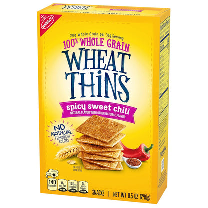 Wheat Thins Spicy Sweet Chili Crackers – Wholesome Spicy-Sweet Crunch for Family Movie Night and Balanced Lifestyle Pantry, 8.5 oz