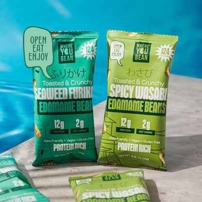 Where You Bean Seaweed Furikake Edamame – Clean Ingredient High-Protein Snack for Gluten-Free Wellness Diets