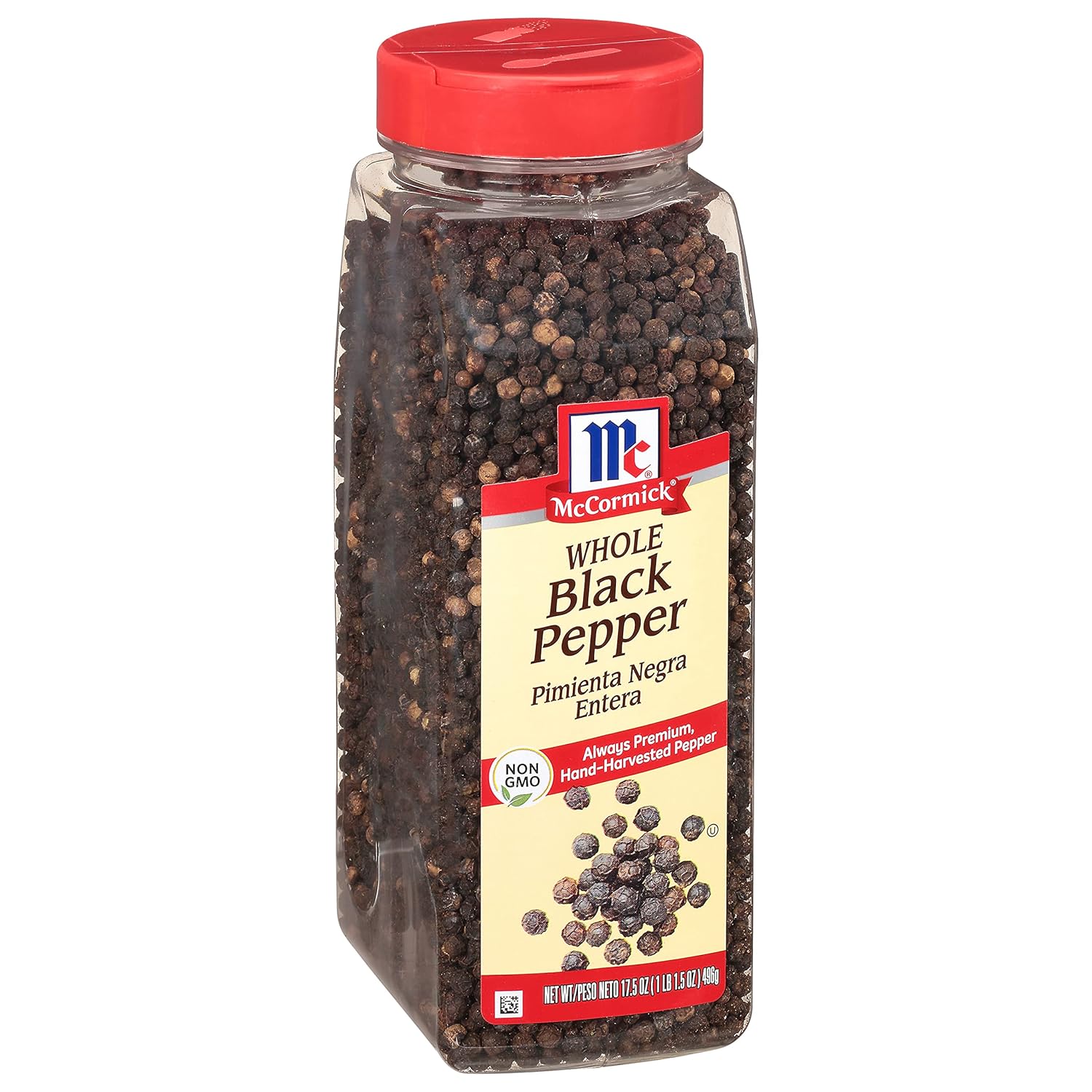 whole black peppercorns ready for grinding in any pepper mill