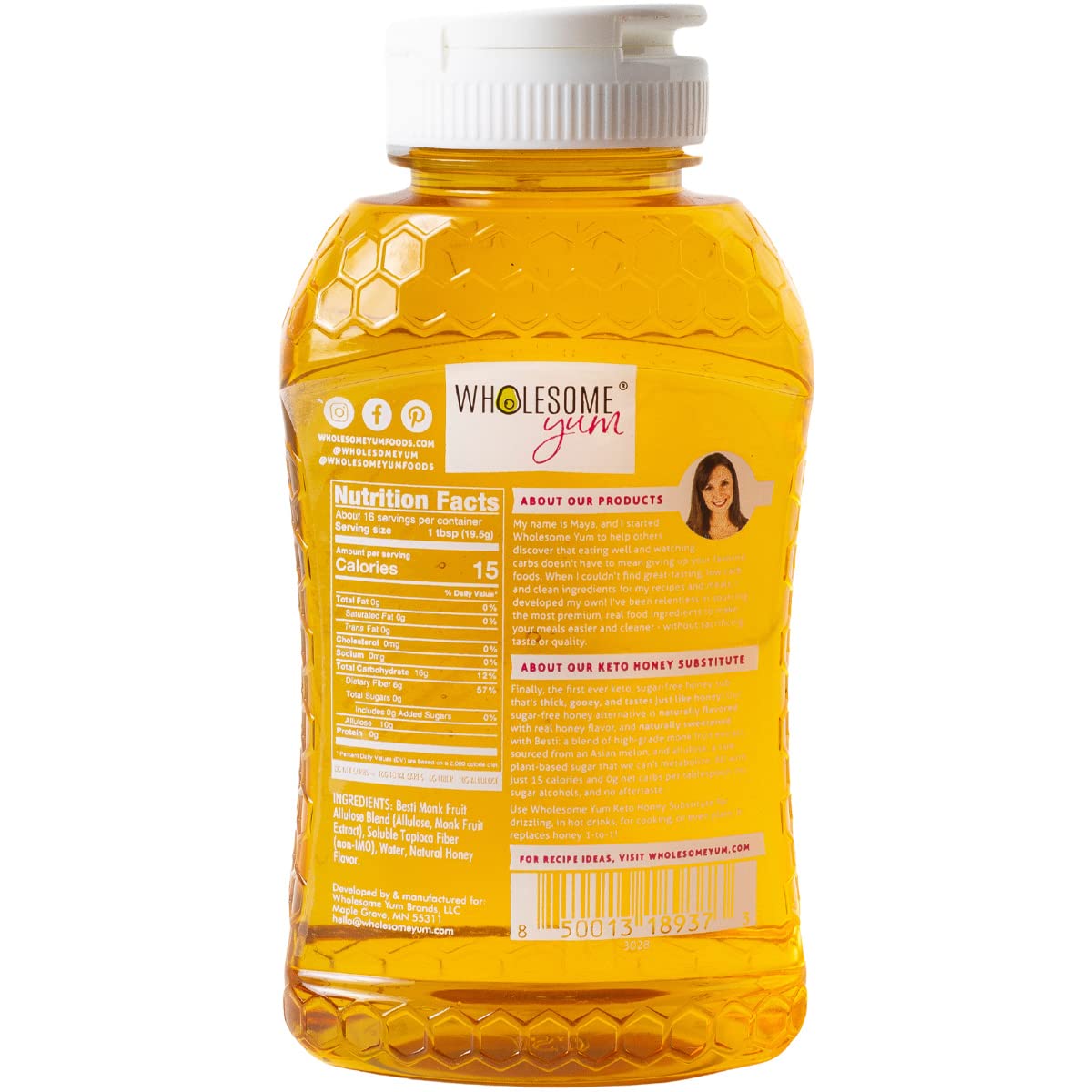 Wholesome Yum Cinnamon Keto Honey Substitute – Neutral Tone Sweetener for Calm Aesthetic Pantry Displays
