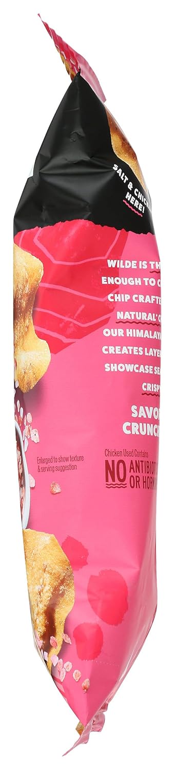 WILDE BRANDS Himalayan Pink Salt Chicken Chips – Low-Carb Crunchy Snack Swap for Clean-Eating Adults, 2.25 oz