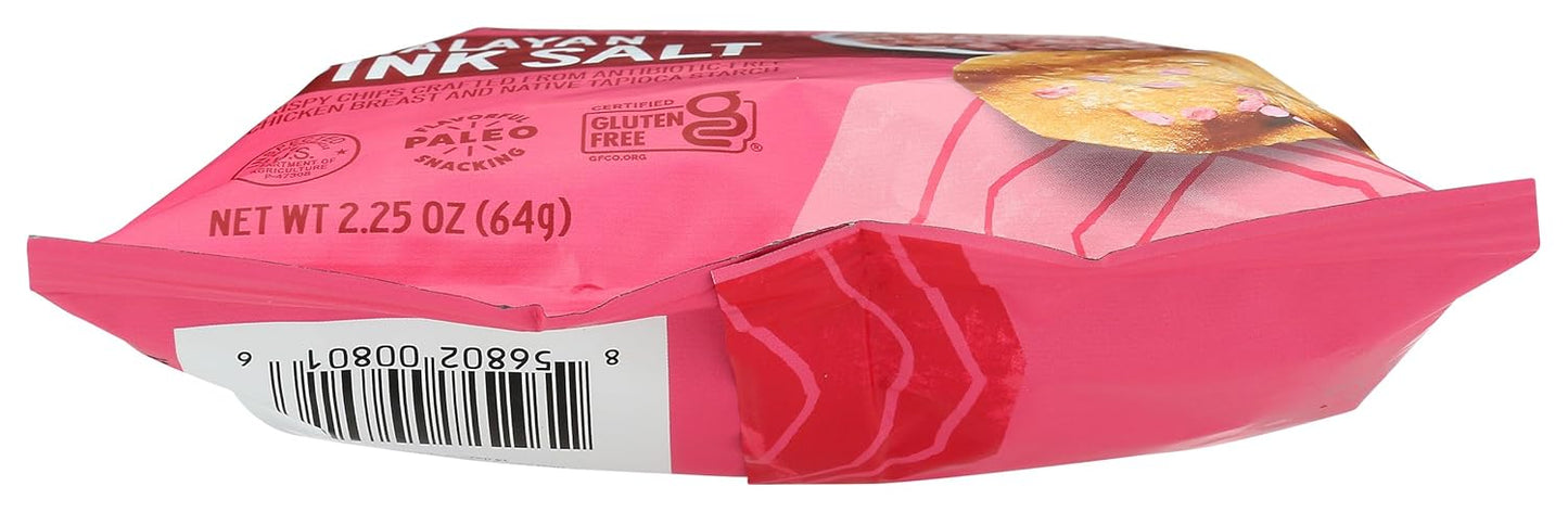 WILDE BRANDS Himalayan Pink Salt Chicken Chips – Low-Carb Crunchy Snack Swap for Clean-Eating Adults, 2.25 oz