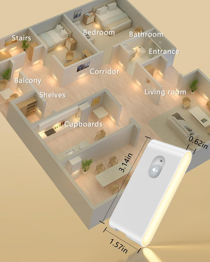WILLED Warm White Stick On Lights – Safe Bedtime Lighting for Kids Room Playroom and Shared Spaces