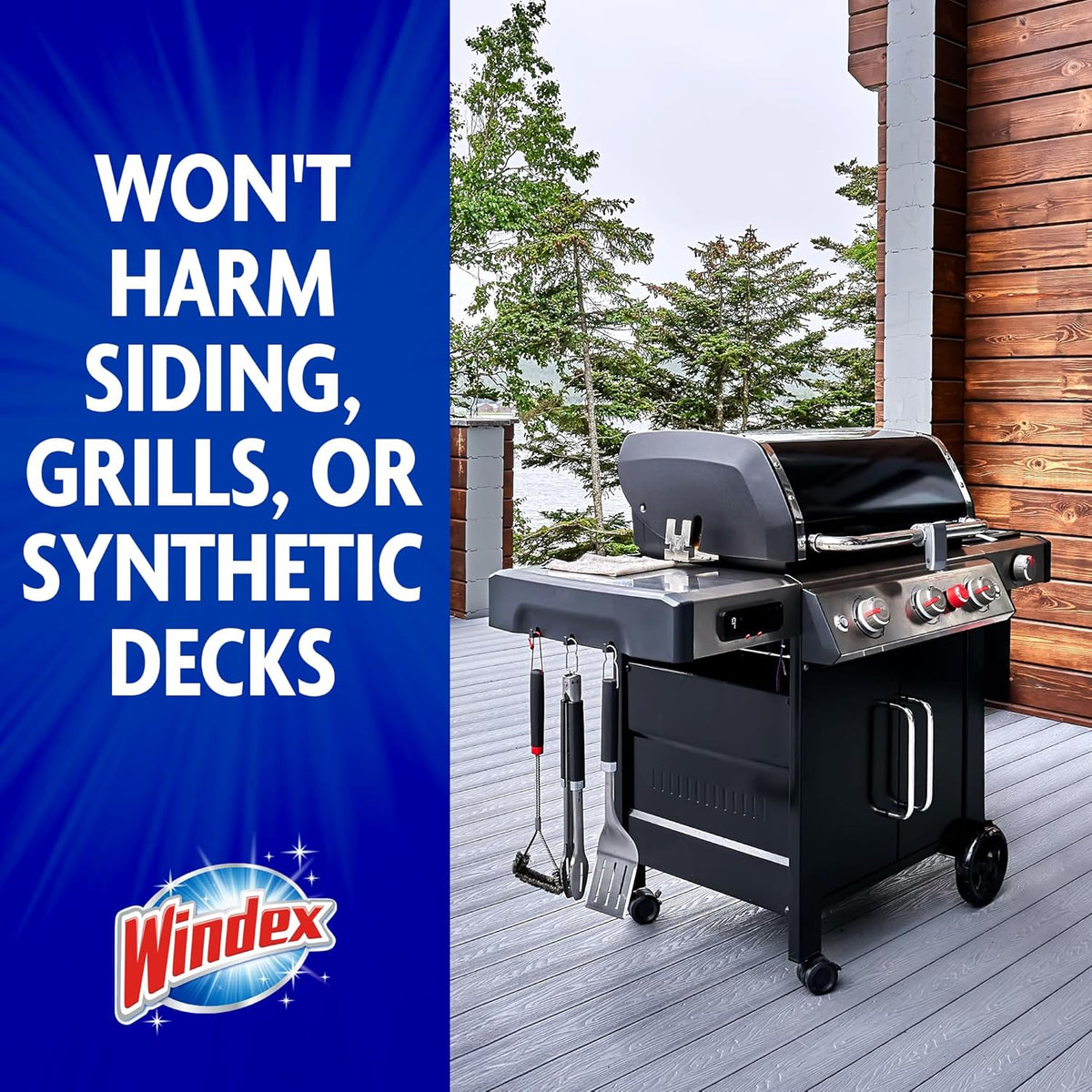 Windex Concentrated Outdoor Window and Siding Spray – One-Step Hose Cleaning for Large Properties and Rental Turnovers, 32 Fl Oz