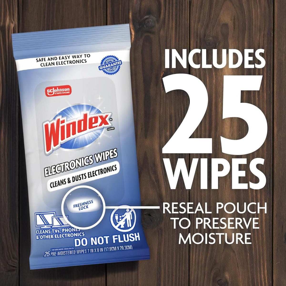 Windex Electronic Cleaning Wipes – Nursery and Playroom Friendly, Streak-Free Wipes for Family Screens