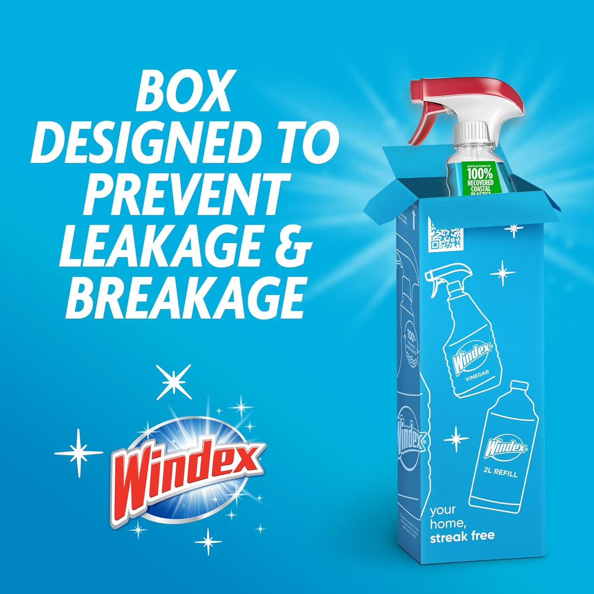 Windex Glass and Window Cleaner – Bathroom Decor Refresh Spray for Shower Doors and Vanity Mirrors