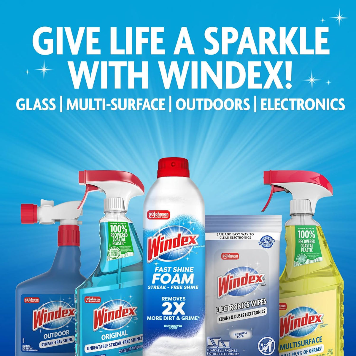 Windex Glass and Window Cleaner – Bathroom Decor Refresh Spray for Shower Doors and Vanity Mirrors