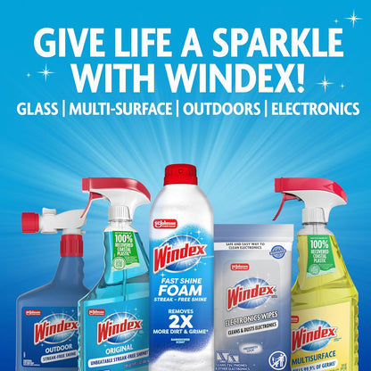 Windex Glass and Window Cleaner – Bathroom Decor Refresh Spray for Shower Doors and Vanity Mirrors