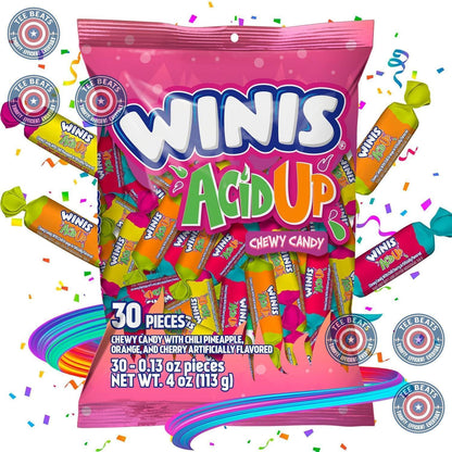 Winis Non-Melting Mexican Taffy Variety – Chewy Kids Candy for Playdates, Lunchboxes, and After-School Treats