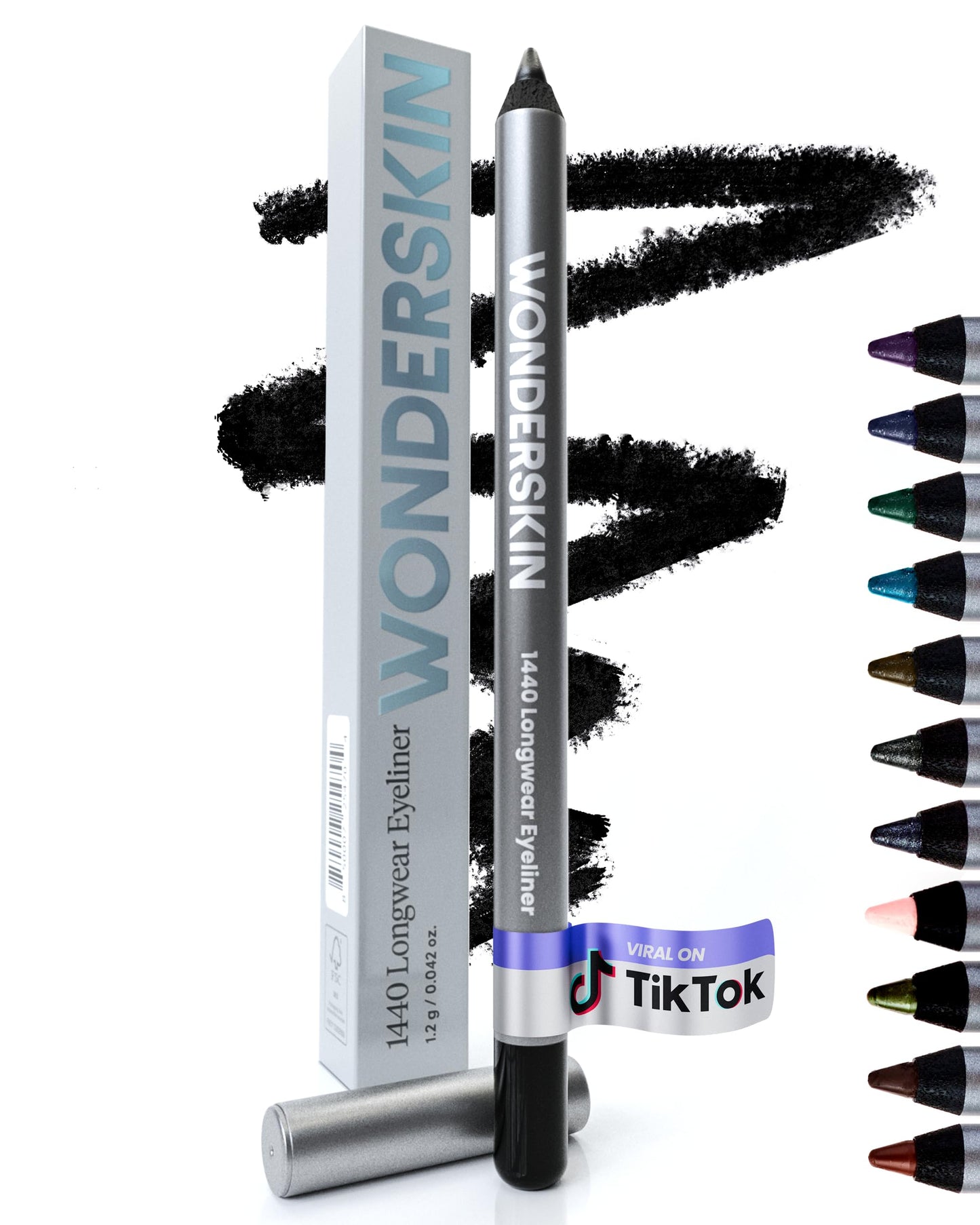 Wonderskin Dual-Use Eyeliner Pencil – One Pencil Replaces Two Products, Minimalist Makeup Bag Edit