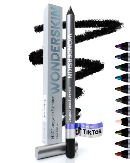 Wonderskin Dual-Use Eyeliner Pencil – One Pencil Replaces Two Products, Minimalist Makeup Bag Edit