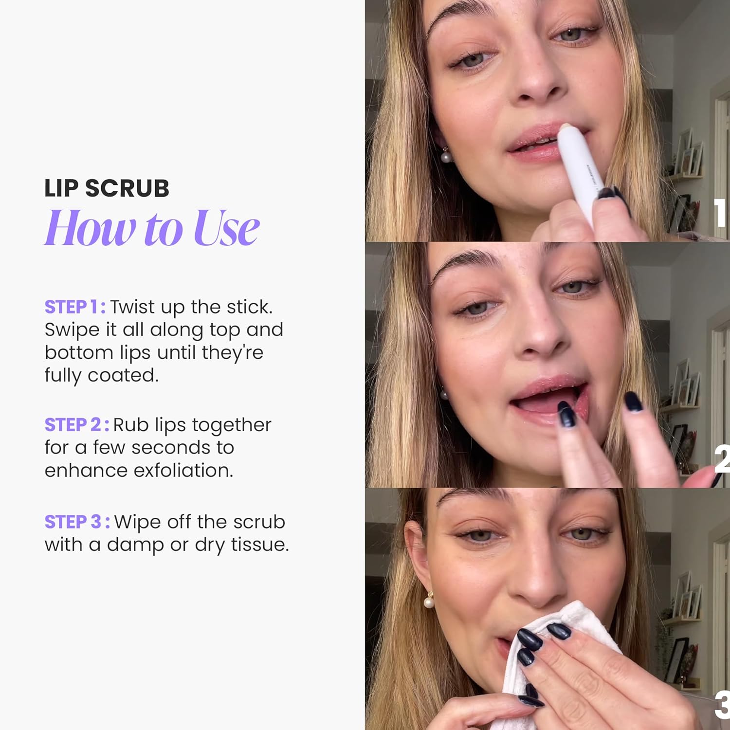 Wonderskin Lip Scrub – Valentine's Day Beauty Gift for Women, Nourishing Lip Prep and Balm