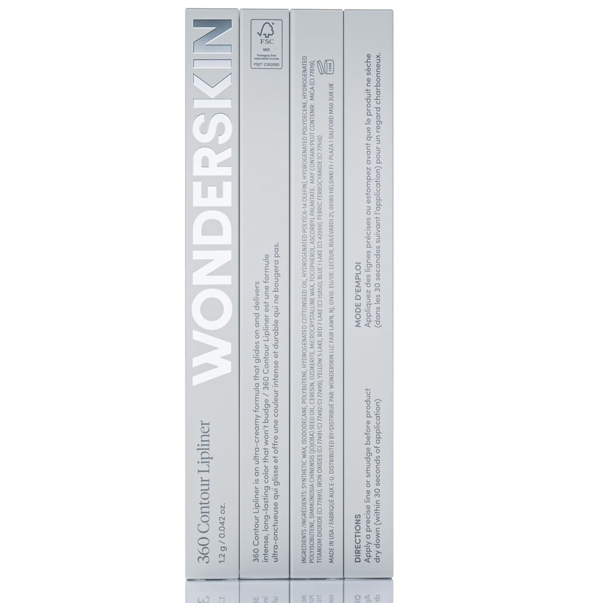 Wonderskin Vegan Lip Pencil 360 Contour – Daily Wellbeing Lip Color, Transfer-Proof Pencil with Jojoba and Cottonseed