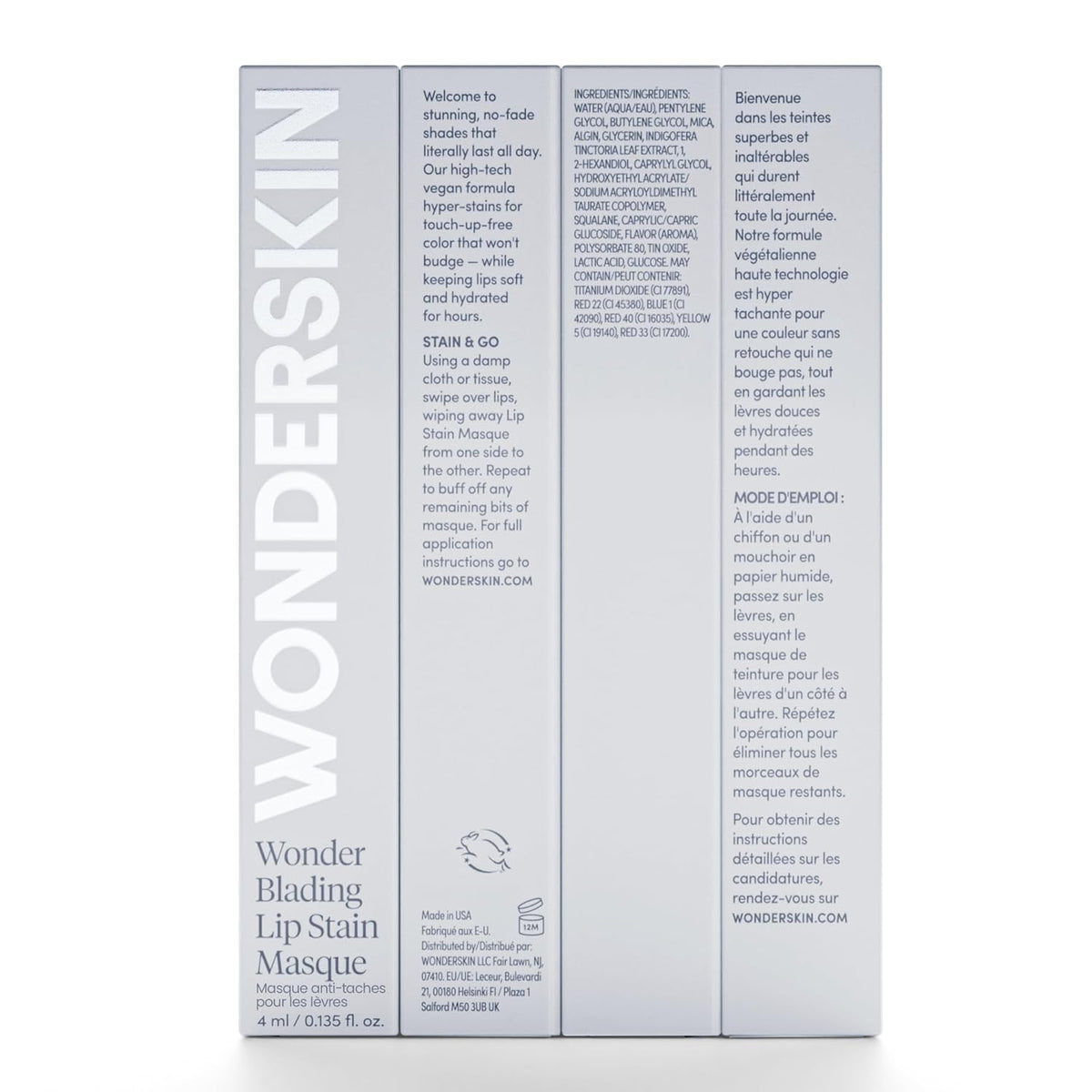 Wonderskin Wonder Blading Liquid Blading Lip Stain – Bridesmaid or Wedding Gift, Mask-Proof Peeling Lip Color in Lovely Shade