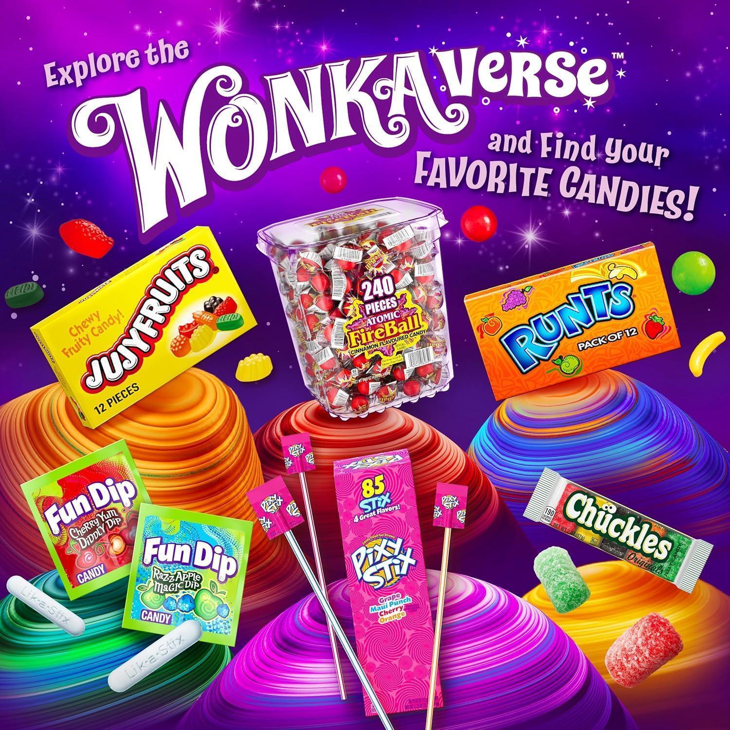 Wonka Spree Original Hard Candy – Study Area Snack for Students, Resealable 12 oz Candy Bag