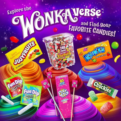 Wonka Spree Original Hard Candy – Study Area Snack for Students, Resealable 12 oz Candy Bag