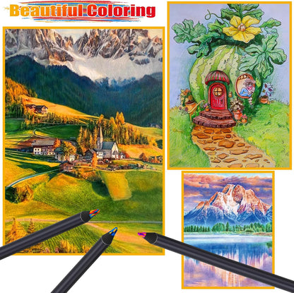 wood body with oil-based multicolor ink