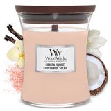 WoodWick Cashmere Candle – Elevated Holiday Tablescape Centerpiece, Reusable Hourglass Glass with Lid
