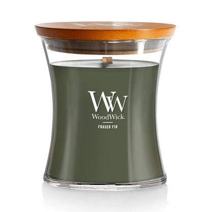 WoodWick Fraser Fir Medium Hourglass Candle,10 Oz
