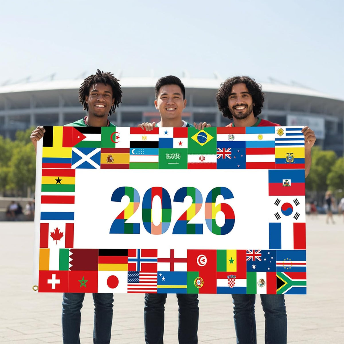 World Cup Flag 2026 – 59x35in Country Flags Banner for Patio Parties, Waterproof Outdoor Yard Sign