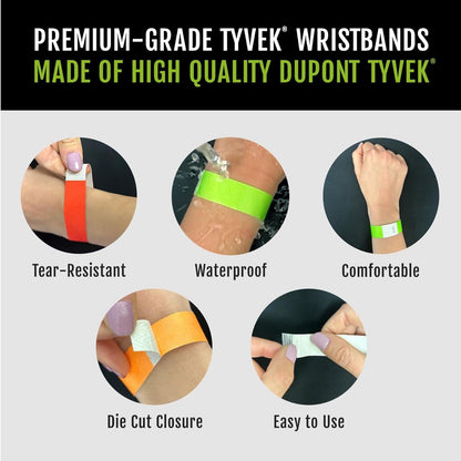 WristCo USA-Made Tyvek Wristbands – Portable Identification Bands for Field Events