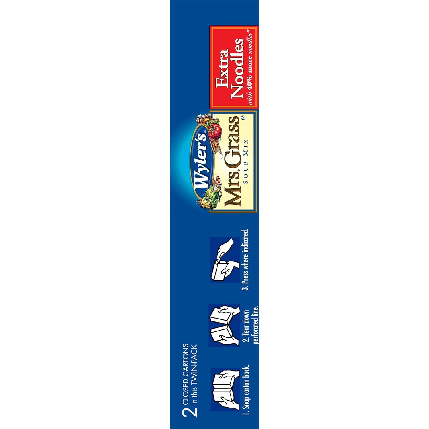 Wyler's Mrs. Grass Extra Noodles Soup Mix – Office Breakroom Pantry Stock for Busy Workweeks