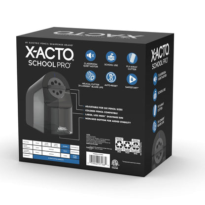 X-ACTO Practical Gift Pencil Sharpener for Student Teachers, Break-Resistant Cutter and Easy-Empty Bin