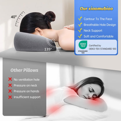 xiaomubiao Prone Rest Pillow – Hypoallergenic Washable Cover Cushion for Sensitive Recovery & Spa Use