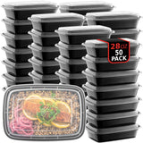 MealVault Pro – Streamlined Meal Prep Box for Capsule Kitchens, 50-Stackable 28 oz Container with Lid