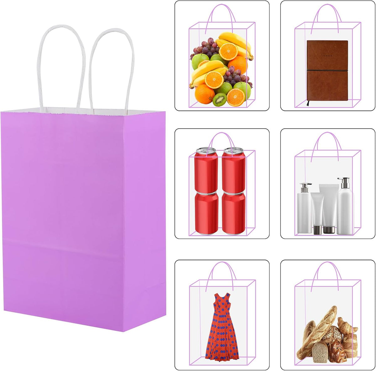 XPCARE Kraft Party Favor Bags in 6 Colors, Reusable Gift Bags for Bridal Shower and Wedding Welcome Tables