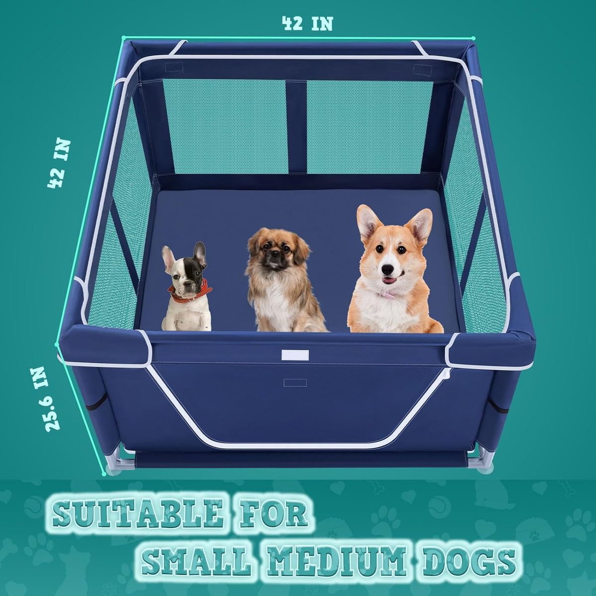 XVISHX Small Dog Playpen Indoor Outdoor – Gift-Ready Pet Enclosure for Multi-Pet Households