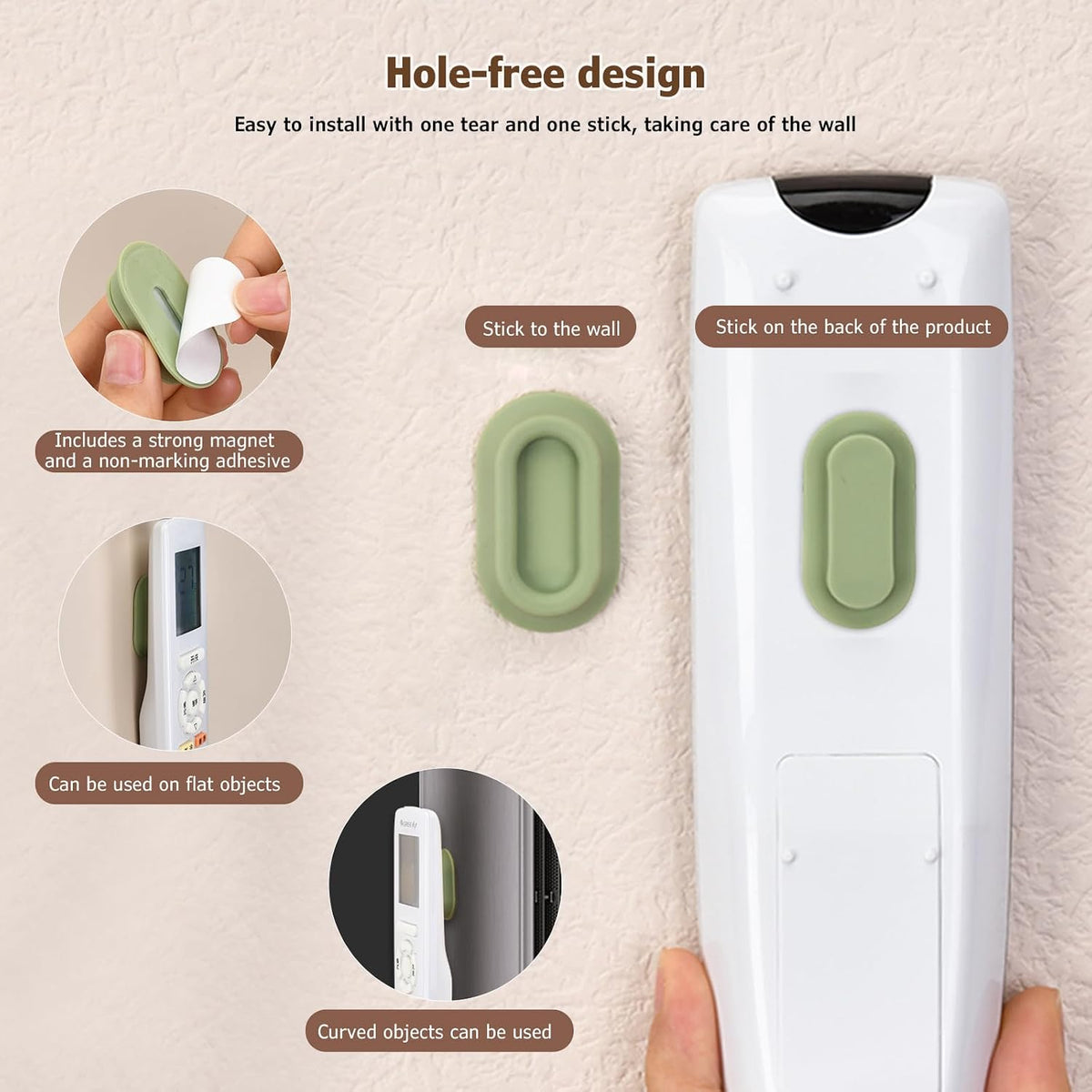 XYOFUN Remote Control Wall Mount 4 Pack - Practical Holiday Gift for Couples Setting Up a New Apartment