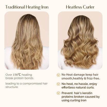 Yanibest Heatless Curling Set – Cool-Touch Hair Curler for Kids' Bedrooms, Velvet Wrap with No Flame or Heat