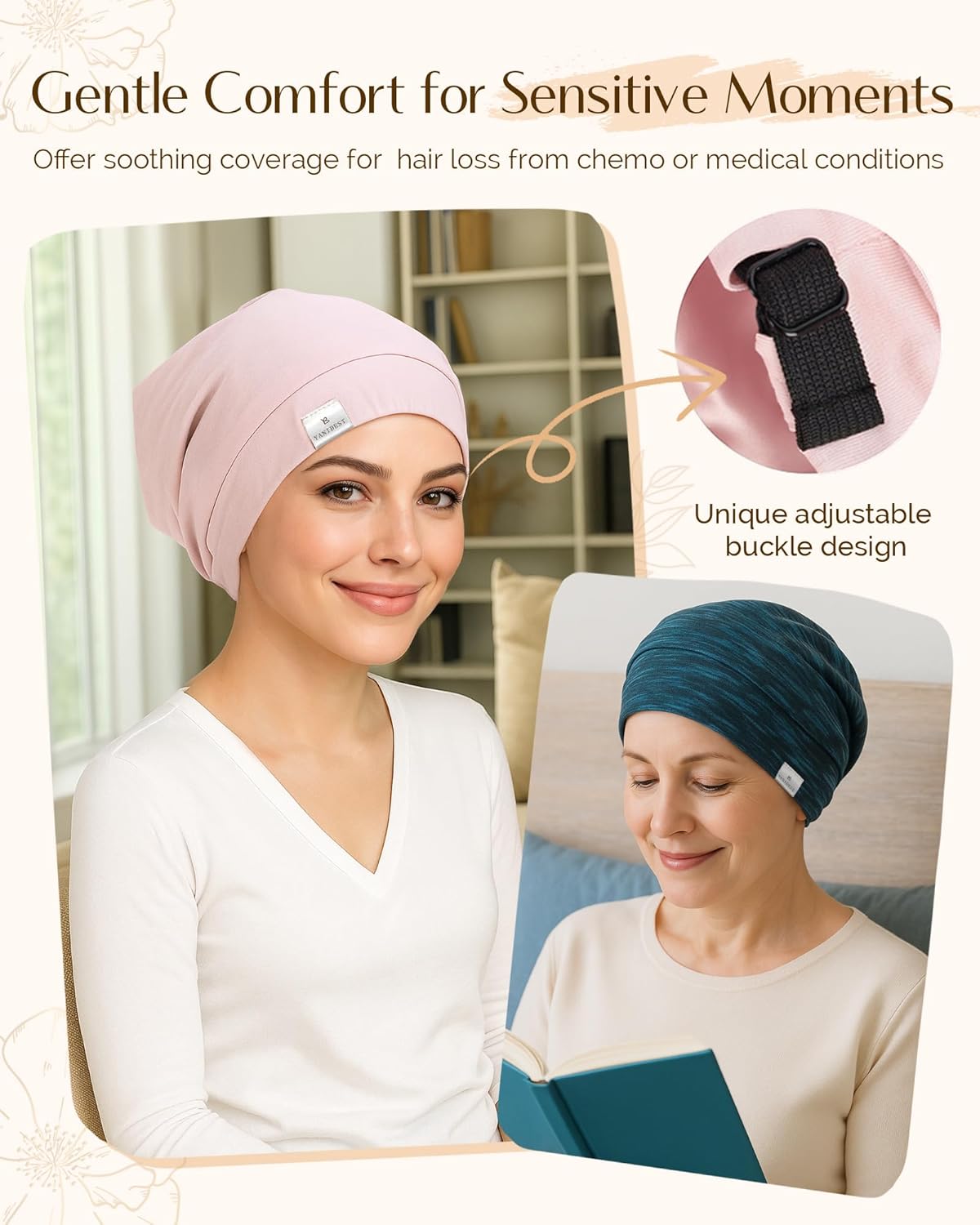 YANIBEST Secure Fit Hair Cover – Stay Put Design for Safe Restless Sleep Without Slipping Off