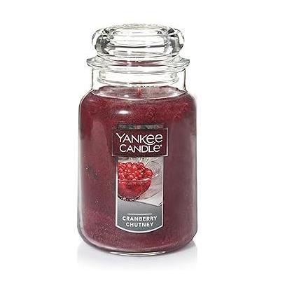 Yankee Candle Autumn Wreath Scented 22oz Jar – Stylish Glass Container Doubling as Fall Home Decor and Aromatic Accent Piece