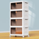 YFXCVSL 4 Tier Collapsible Storage Bins for Home Office Paperwork