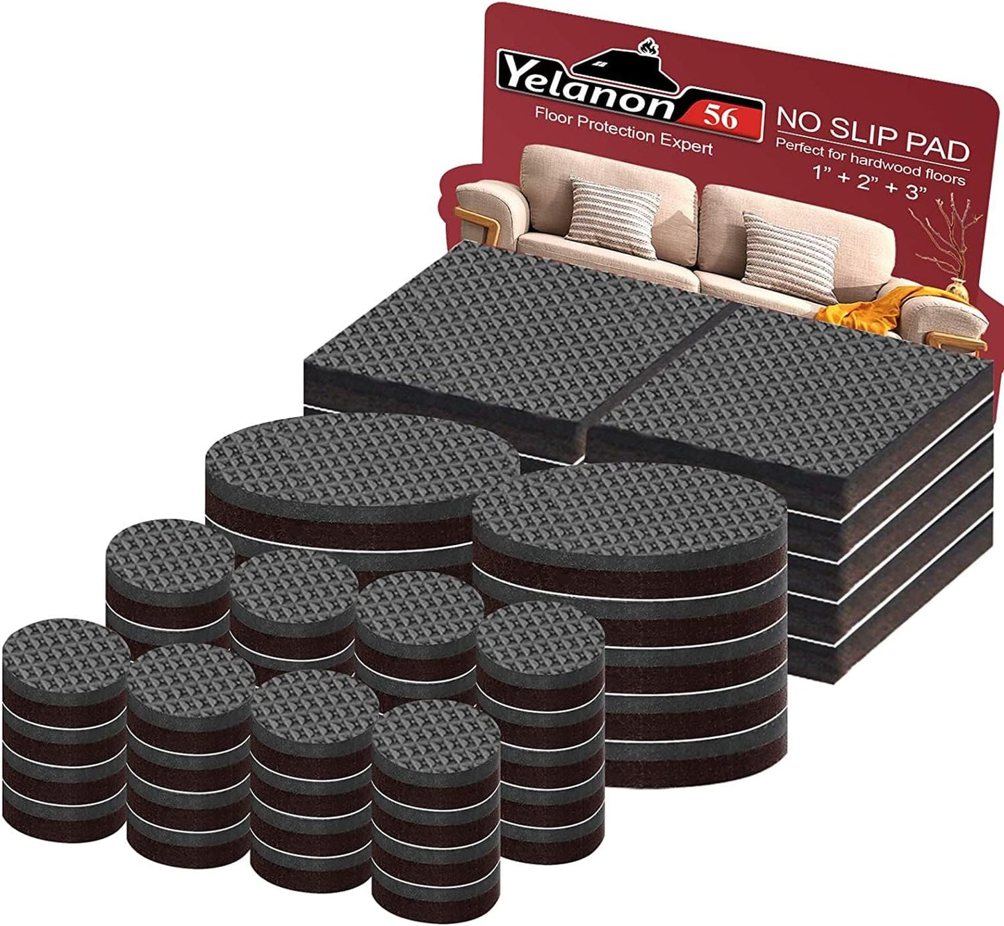 Yelanon Self Adhesive Furniture Feet – Living Room Aesthetic Helper That Stops Couches From Sliding