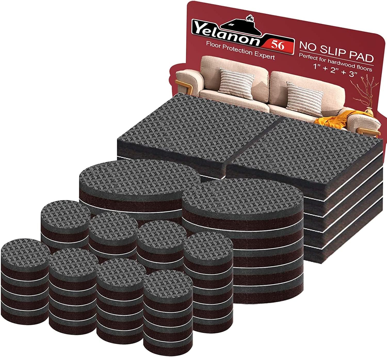 Yelanon Self Adhesive Furniture Feet – Living Room Aesthetic Helper That Stops Couches From Sliding