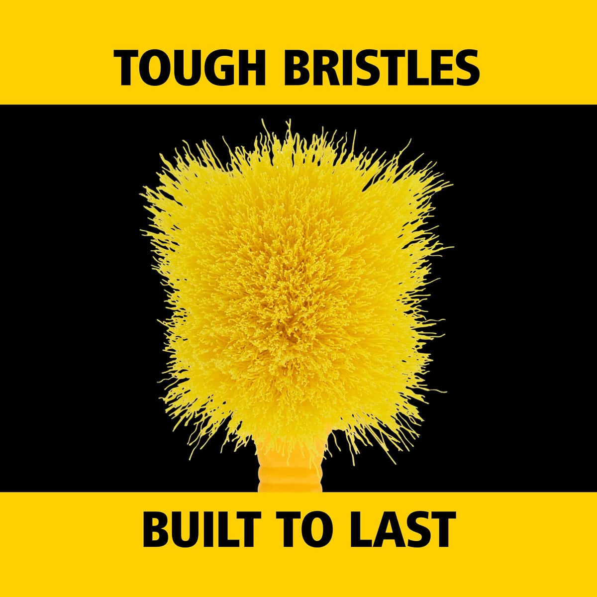 yellow polypropylene fiber bristles designed for heavy dirt on rough surfaces