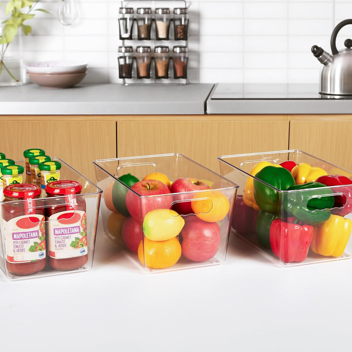 YIHONG Clear Storage Bins – Playroom Cleanup Organizer for Small Toys, Family-Safe Bins