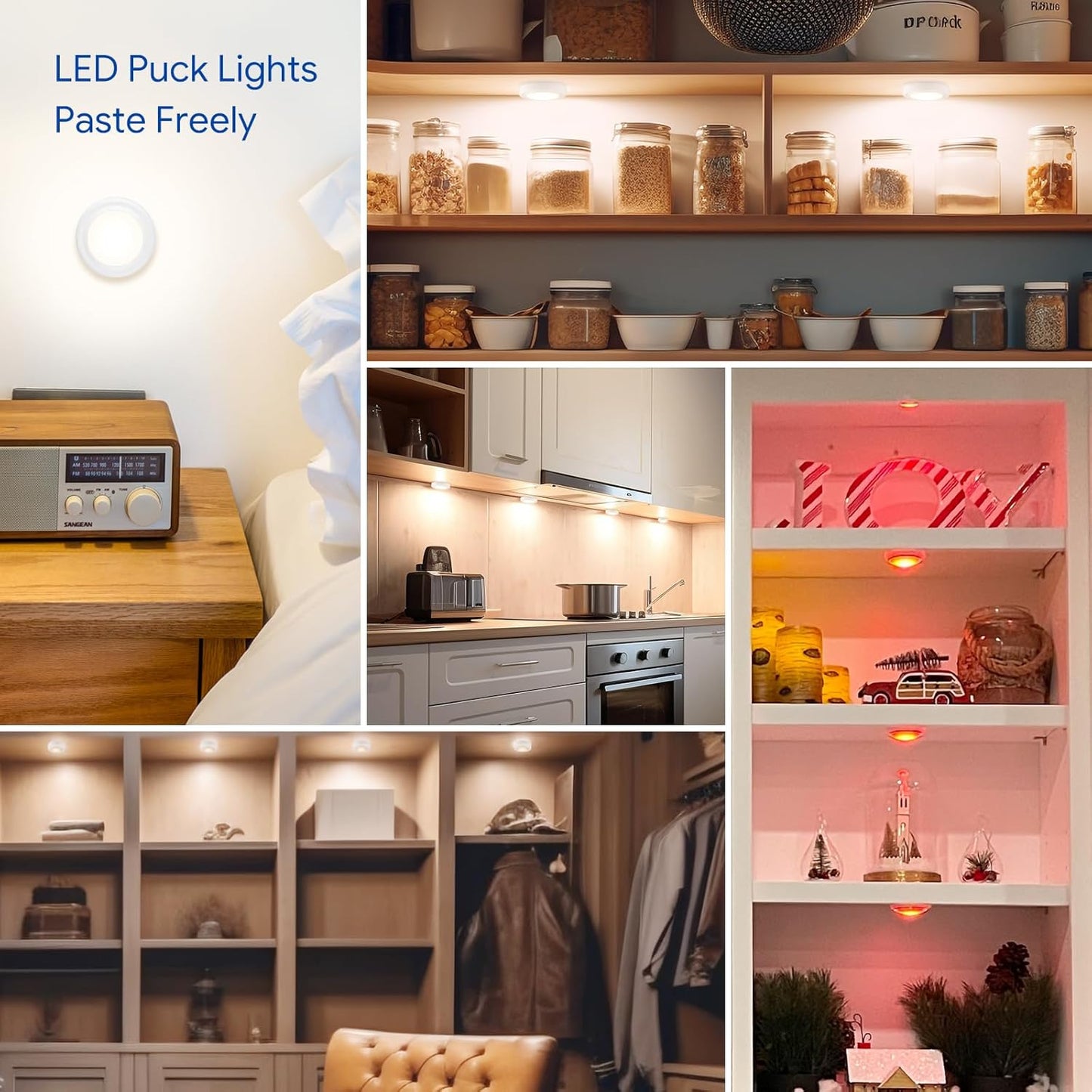 Yiliaw LED Night Puck Lights – Worry-Free Sleep Lighting for Children Rooms and Stair Steps, No Open Flame