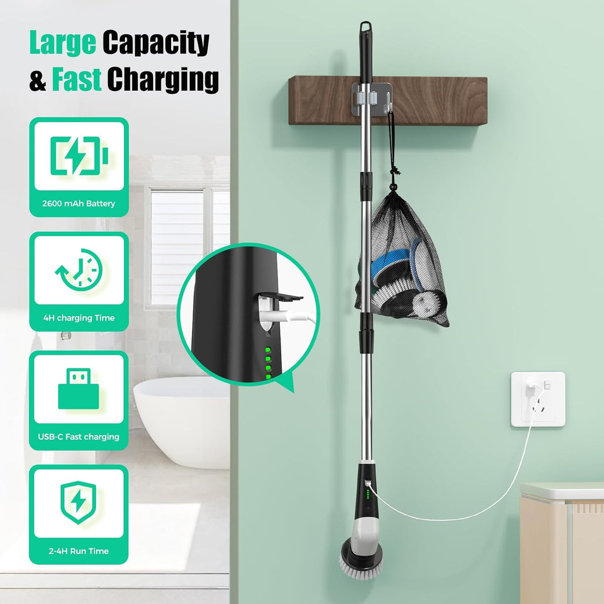 YKYI Electric Scrubber for Working Parents and Renters – Finish a Full Apartment Reset in One Session Without Recharging or Switching Tools