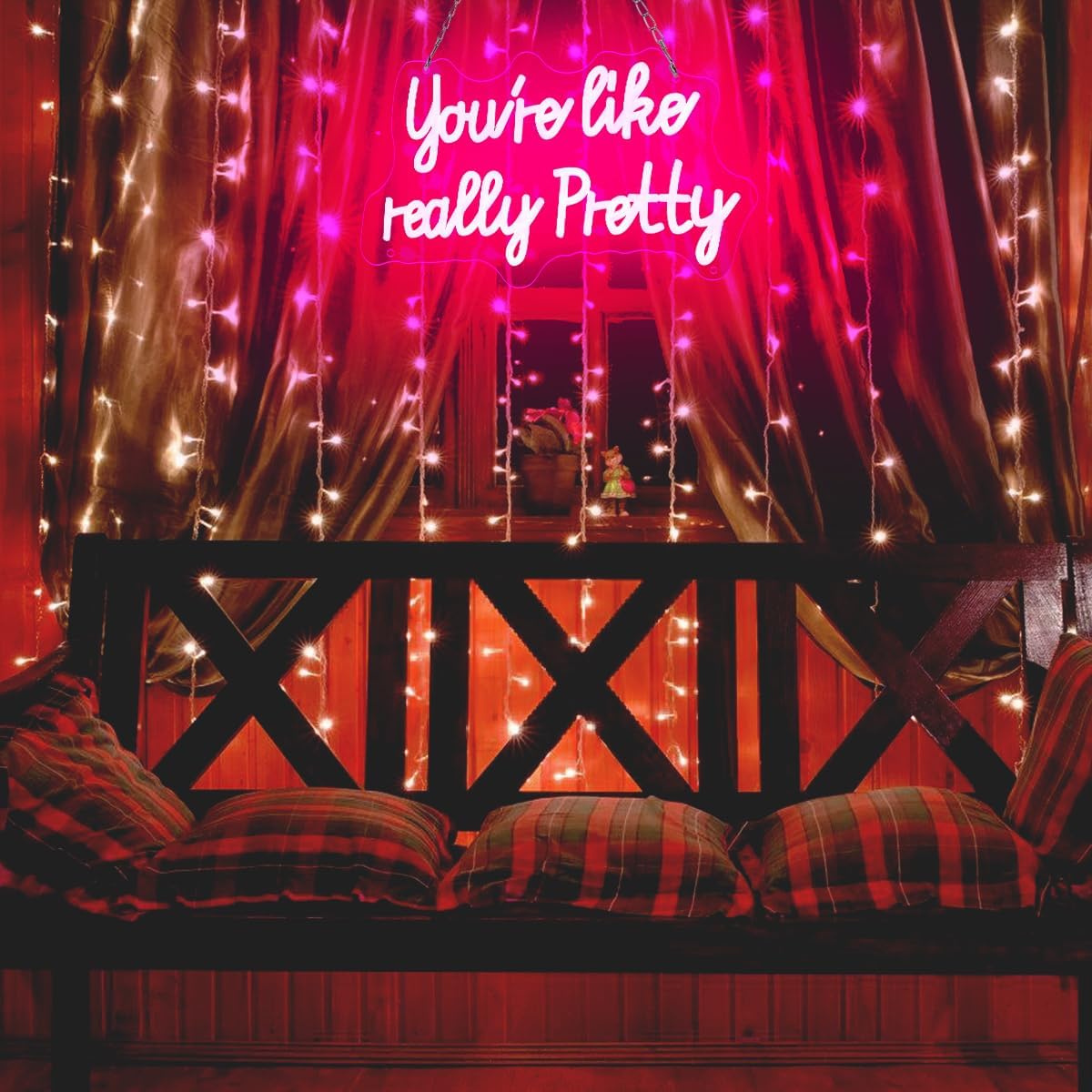 You like really pretty LED Neon Sign – Charming Housewarming Gift for Women, Modern Pink Neon Wall Decor