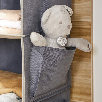 YOUDENOVA Hanging Closet Organizer and Storage – Foldable Closet Shelf with Clean Lines for Rental Home, Grey