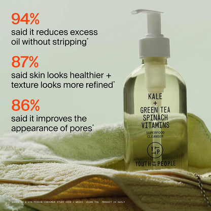 Youth To The People Superfood Cleanser - Streamlined Superfood Wash for Zero-Waste and Capsule Bathroom Setups